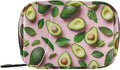Fresh Green Avocados on Pink Pill Case Travel 7 Day Weekly Pill Case Small Travel Vitamin Supplements Holder