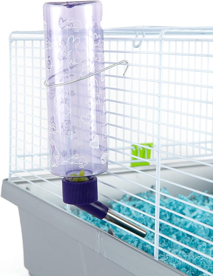 Lixit® Critter Bright Water Bottles for Hamsters, Rabbits, Chinchillas, Ferrets, Guinea Pigs and Other Small Animals - Made in USA (Blue (Pack of 2), 8 Ounce)