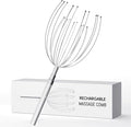 Head Massager Scalp Stress Relief, Rechargable Electric Scalp Massager, Handheld Vibrating Head Scratchers with 20 Metal Fingers for Hair Scalp Massage Relaxation Self-Care