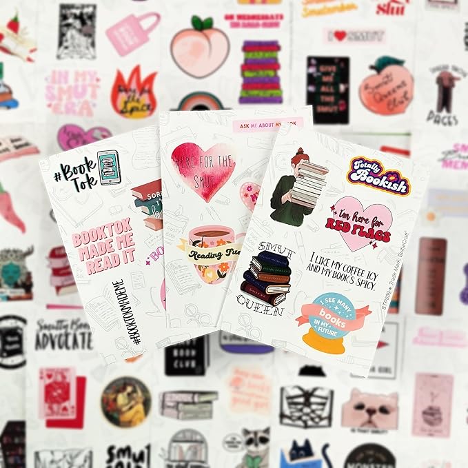 BulbaCraft 100Pcs SMU_tty Book Stickers - Spicy Book Stickers, Bookish Decals for Adults, Gifts for Women & Men