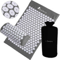ROMIX Acupressure Mat and Pillow Set, Acupuncture Mat for Back Pain, Neck, Shoulder Pain Relief, Stress Reduction, Wellness Therapy, Cushioned Acupressure Mats with Carry Bag for Men and Women