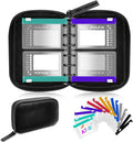 A7 Waterproof Pill Organizer with 14 S Zippered Pill Pouches for A7 Binder, Small BPA-Free Weekly Medicine Organizer, Color-Coded Reusable Travel Pill Storage System