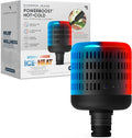 Sharper Image® Powerboost Hot + Cold Dual-Temperature Massage Gun Attachment - Instant Heat & Cold, 6 Temperature Levels, Compatible with Powerboost Massage Guns, Black