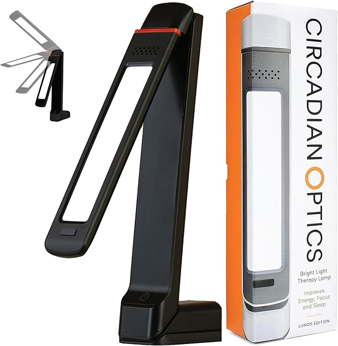 Circadian Optics Lumos 2.0 Light Therapy Desk Lamp | As Seen On Shark Tank | 10,000 LUX UV-Free Full-Spectrum LEDs | Adjustable Portable Folding Sunlight Lamp for Seasonal Blues, Focus, Energy & Sleep