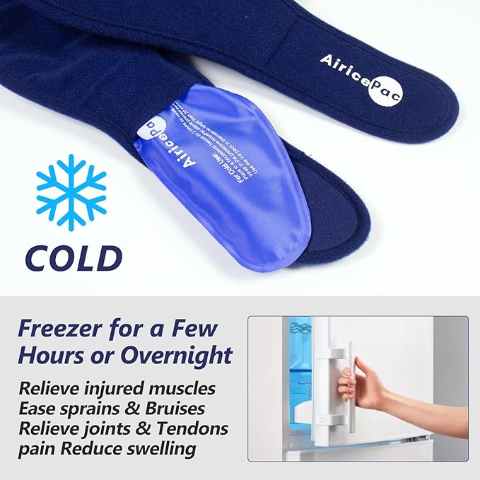 Wisdom Teeth Ice Pack Head Wrap, Face Ice Pack for Jaw Oral Surgery Pain Relief for TMJ, Teeth Removed, 4 Cold Therapy Gel Packs Reusable, Blue