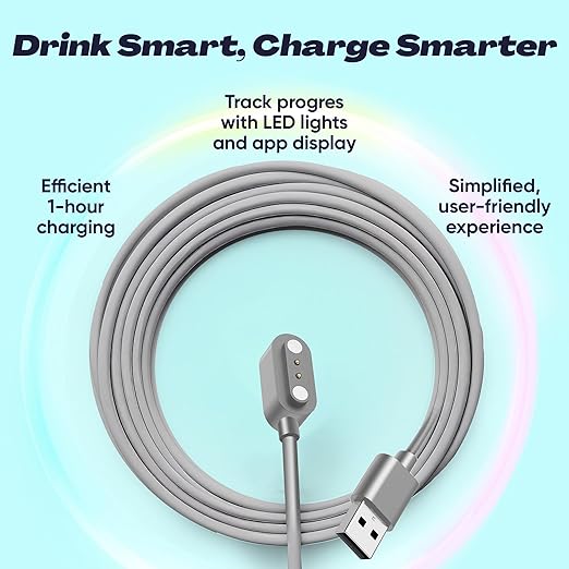 Magnetic USB Charger Cable - Magnetic USB Type A Charging Cable for Fast, Secure, Portable Charging for Your Smart Water Bottle