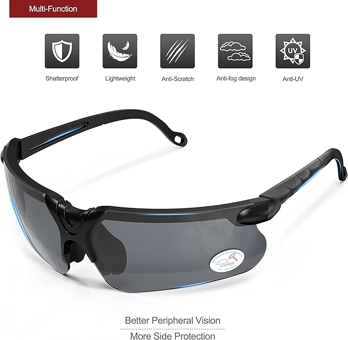 xaegistac Shooting Glasses with Case Anti Fog Hunting Safety Glasses for Adults