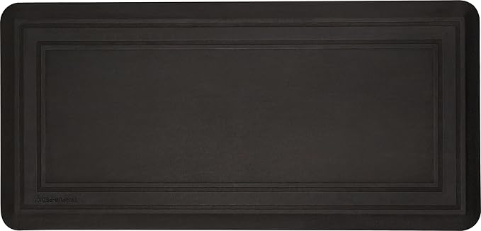 Tempur-Pedic Ultra Comfort Anti-Fatigue Frame Raven 1' 8" x 3' 6" Kitchen Floor Mat Cushioned Ergonomic Standing Desk Mat Waterproof Non-Skid Foam