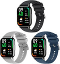 Harikiri 22mm Silicone Bands Compatible with Popglory/Fitpolo/FITVII/Gydom/Woneligo/ENOMIR/TOOBUR/Veryfit/Poounur/RUIMEN,Quick Release Watch Strap for Men Women