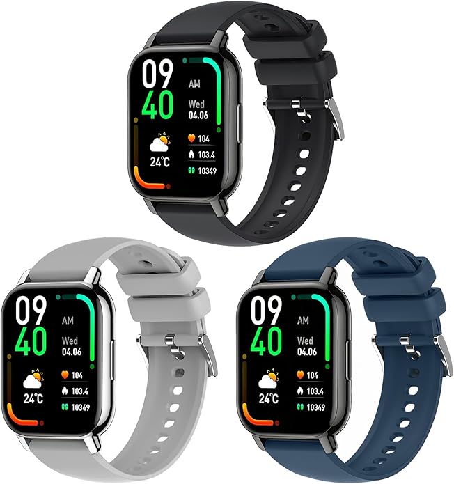 Harikiri 22mm Silicone Bands Compatible with Popglory/Fitpolo/FITVII/Gydom/Woneligo/ENOMIR/TOOBUR/Veryfit/Poounur/RUIMEN,Quick Release Watch Strap for Men Women