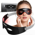 Red Light Therapy for Eyes – Red Light Therapy Glasses & Eye Pods for Eye Bags to Reduce Fine Lines, Dark Circles, and Puffiness for Men & Women – Black Middle