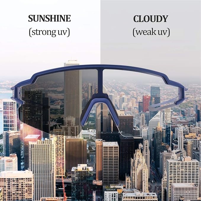 ROCKBROS Photochromic Sports Sunglasses for Men Women Cycling UV Protection