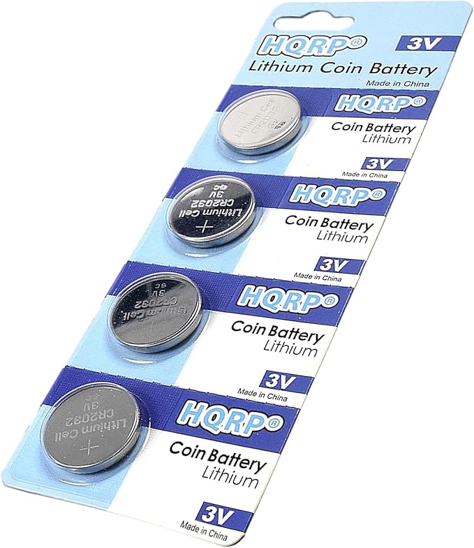 HQRP 4-Pack Lithium Battery Compatible with Freestyle Lite Blood Glucose Meter, Sugar Monitor