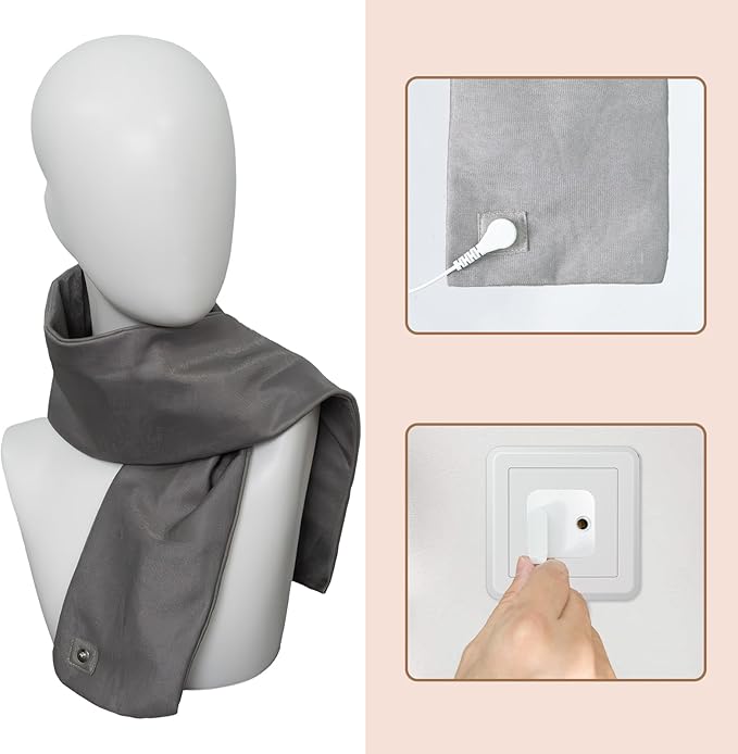 Faraday Scarf, Silver Fabric Neck Scarf,EMF Protection,Radiation Shielding for WiFi and Cellular, Face and Neck Coverage, Versatile Wear