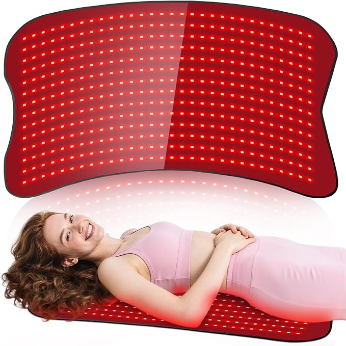 Red Light Therapy for Body, 31.5''× 24'' Eligible Red Light Therapy Pad, Dual Chip Grade 420 LEDs 660nm & 850nm Light Therapy Mat with Timer Remote Control