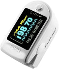 FL-350 Pulse Oximeter with Carrying Case & Batteries & Lanyard, White