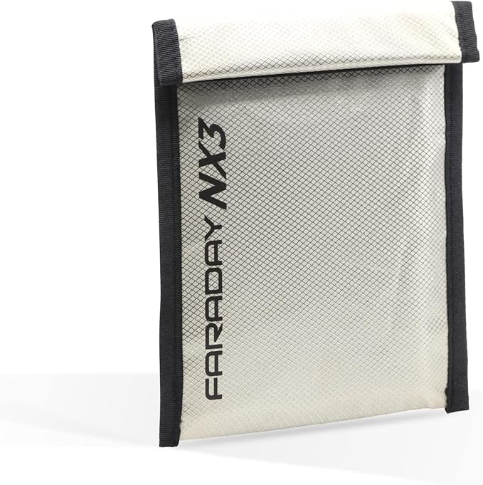 FARADAY DEFENSE 5" x 7" NX3 Triple Layer Cyber Fabric Faraday Bag Sleeves Pouch Signal Shielding, Anti-Hacking, Anti-Tracking, EMP Bag