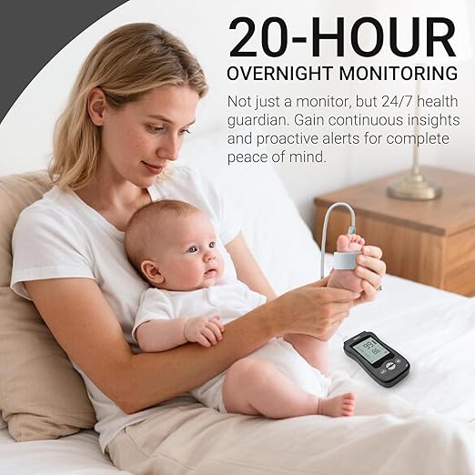 Handheld Fingertip Pulse Oximeter Medical Grade Pediatric Wrap Probe for Baby Kids Spot Checking Black Continuous Pulse Oximeter Adult Tracking Fast Accurate SpO2 Pulse Rate Respiration Rate Customizable Audio Visual Alarm