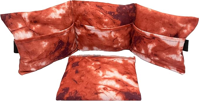 Heating Pad with Removable Pockets. Washable Cover. Microwave Heat Therapy for Back, Neck, Shoulders, Cramps. Pain and Stress Relief. Reusable Heated Wrap Corn Filled. (Sunset)