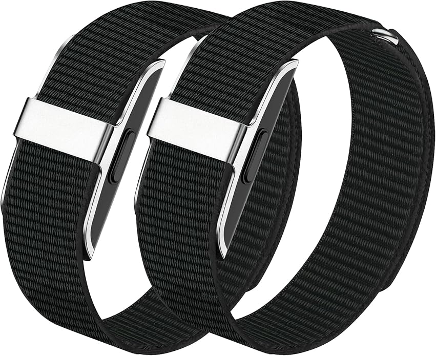 HSWAI Sport Nylon Loop Compatible with Hume Band Replacement, Soft Breathable Lightweight Strap Wristband for Hume Health Band Fitness Tracker Women Men