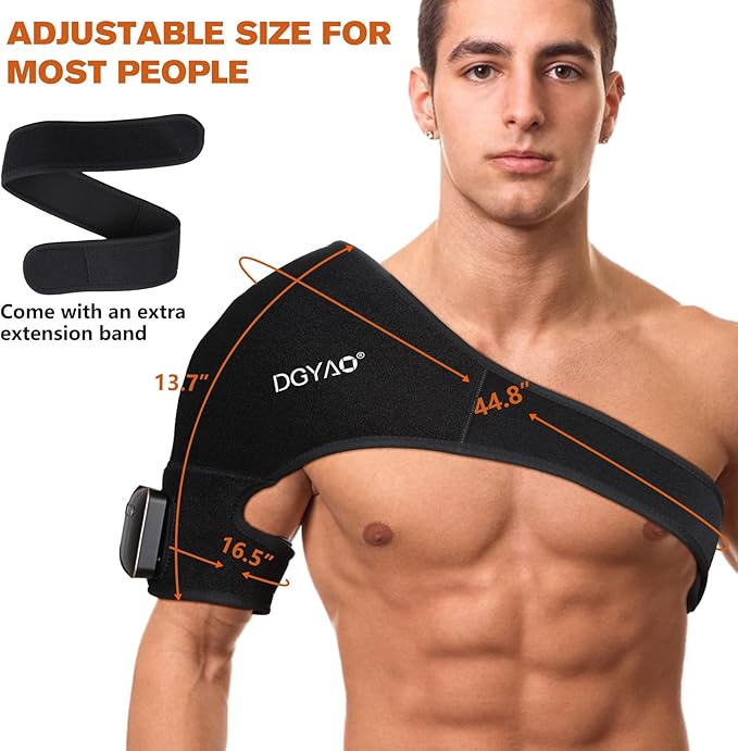 TUOB Red Light Therapy for Shoulder, Cordless Near Infrared Light Therapy Device with Power Bank, Home Use Light Therapy Wrap Benefit for Shoulder Joint Pain Relief Muscle Relax
