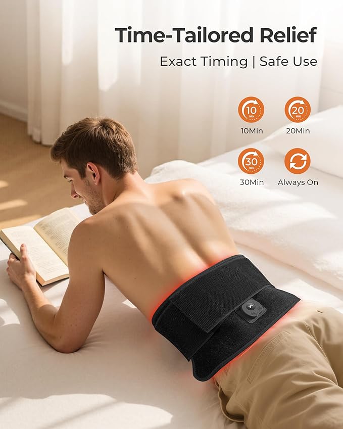 XASLA Red Light Therapy Mat, 660nm & 850nm Near Infrared Red Light Therapy for Body, 5000mAh Battery, Cordless Red Light Therapy Pad, 3 Light Intensity, Pulse Mode, Pain Relief, Improve Circulation