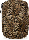 Brown Leopard Pill Case Travel Pill Organizer Weekly 7 Day Portable with Zipper Medicine Box Pill Case for Vitamins, Birth Control,Fish Oils,Medication, Supplements