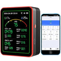 WiFi Air Quality Monitor,15-in-1 Smart Air Quality Tester with PM, CO2, CO, TVOC, HCHO, PM, AQI, Temperature & Humidity, Timer, Battery Powered, for Home & Office，Compatible Tuya/Smart Life App