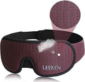 LEEKEN 3D Sleeping Eye Mask - 100% Lights Blockout Sleep Mask for Men Women, Cool Sports Fabric Eye Cover for Travel/Nap/Night Sleeping,Comfortable and Breathable