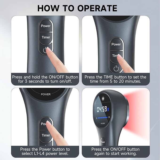 Red Light Therapy for Body, Infrared Light for Joint, Muscle Pain ReIief with LED Display Timer Control Red Light 14 * 650nm + 3 * 808nm
