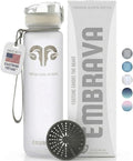 Embrava Sports Water Bottle 32oz - Fast Flow Flip Top Lid - BPA & BPS Free Leakproof Reusable - Lightweight Non-Toxic Tritan Plastic 1 Liter - Gym Hiking Office School Travel
