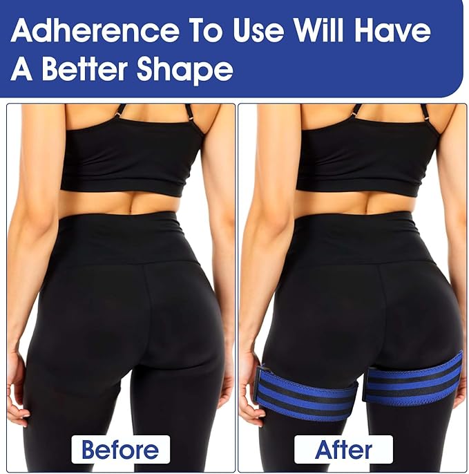 Blood Flow Restriction Band 2 Pack BFR Bundle Booty Bands Adjustable Exercise Glutes Occlusion Strap Best Fabric Resistance Bands for Women Men Glutes Hip Building Exercising Butt Squat Thigh Fitness