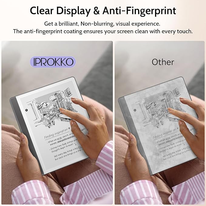 IPROKKO [2 Pack] Anti Blue Light Screen Protector for 10.2" Kindle Scribe 2024/2022 2nd/1st Gen Protective Film, Easy Install Eyes Friendly High Clarity Anti Glare eBook Reader Screen Filter Compatible with Tablet Boox Note Air, TouchPad D10
