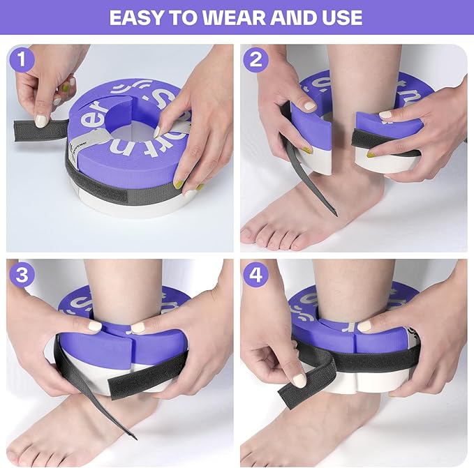 Foam Aquatic Cuffs Exercise Equipment: Sportneer Water Aerobics Float Ring with Adjustable Webbing Pool Exercise Workout Set Water Ankle Ring