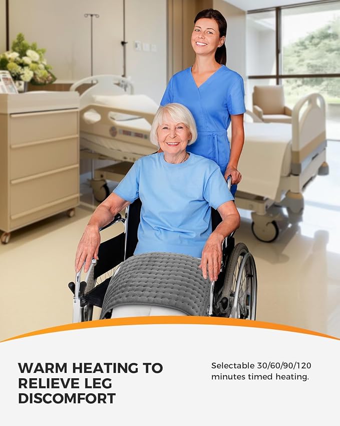 12" x 24" Heating Pad for Back, FSA Eligible Heat Pad, CooCoCo Heated Pad for Period Cramps, 6 Heat Settings, Auto Off, Moist Heat