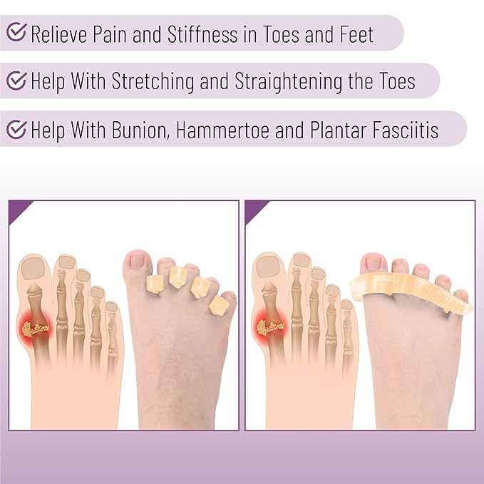 Dr. JK- ToePal Gel Toe Separator, 4 Pairs, Blush, Toe Spacers, Bunion Corrector