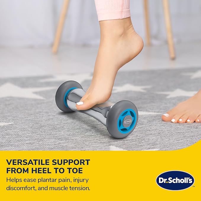 Dr. Scholl's Cold Therapy Foot Massage Roller -Tissue Massage, Muscle Tension, Heel Spurs, Plantar Fasciitis, Sore & Tired Feet