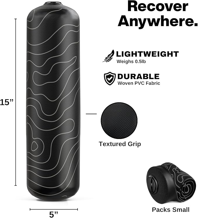 Inflatable Travel Foam Roller - Adjustable Firmness, Ultra-Portable for Physical Therapy and Deep Tissue Muscle Recovery