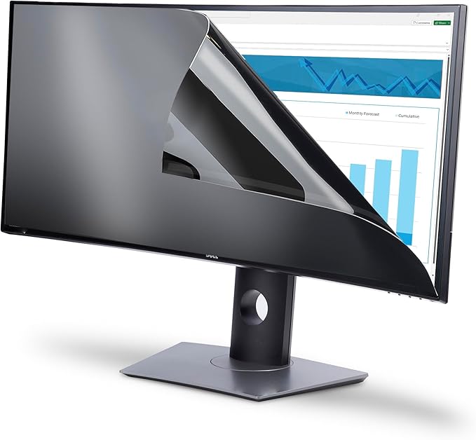 StarTech.com Privacy Screen for Dell P3424WE Curved 21:9 Monitor, Double-Sided Filter, Computer Screen Protector, TAA