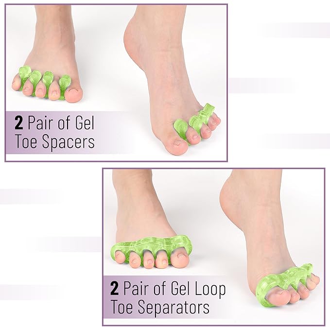Dr. JK- ToePal Gel Toe Separator, 4 Pairs, Toe Spacers, Bunion Corrector