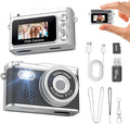 Retro Keychain Camcorder, 1080P Mini Keychain Camera with 32G SD Card, Tiny Video Thumb Camera with 0.96" Screen, Teens Portable 20g Pocket Digital Camera with Flash for Vlogging, Travel, and EDC