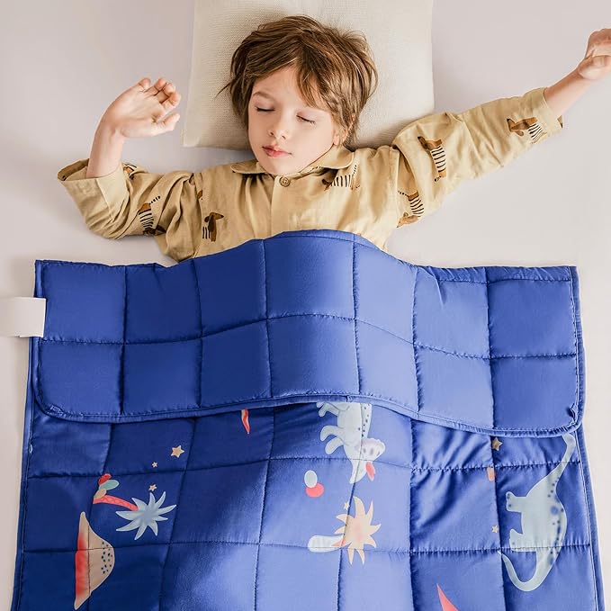 Topcee Weighted Blanket (7 lbs, 40" x 60") Cooling Throw Heavy Blanket for Sleeping Apply to 40-60 lbs, Soft Thick Breathable Blanket with Glass Bead, Easy Care
