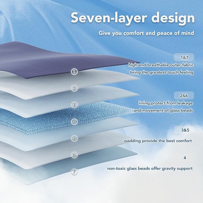 Topcee Weighted Blanket (20lbs 80"x87" King Size) Soft Cooling Heavy Blanket Sleeping, Apply to 190-210 lbs Body, Thick Breathable Blanket with Glass Bead, Easy Care