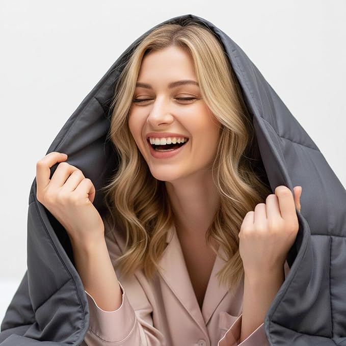 Hillhub Weighted Blanket for Adults, Multiple Sizes for Weight 30-350 lbs, Machine Washable