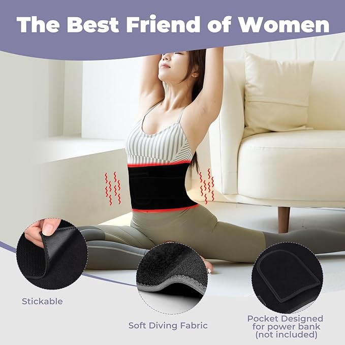 120 LEDs Infrared Red Light Therapy Belt for Full-Body Pain Relief, Upgraded 3 in 1 Led Beads, 120 * 660nm 240 * 850nm, 7-Level Timer, 5-Level Light Intensity & Vibration, 10Hz Pulse Mode