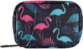 Travel Pill Case Flamingo Monstera Palm Tree and Leaf Weekly Small Pill Box 7 Day Pill Box Pill Organizer Bag