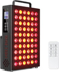 Red Light Therapy for Face and Body, Infrared Light Therapy with Timer & Remote Control, Quad Wave 660nm 850nm 630nm 940nm Near Infrared Light Therapy Panel Portable Dual Chip LED Device for Body