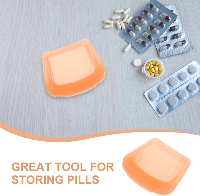 OUNONA Portable Medicine Pouch Reusable Small Silicone Pill Bag with Airtight Seal Compact Travel Pill Organizer for Daily Medication