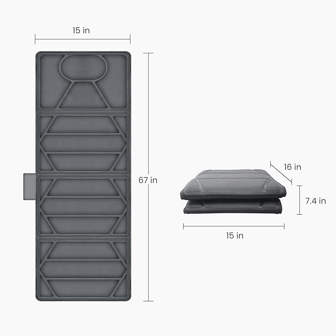 Full Body Massage Mat, Massage Pad with 10 Vibrating Motors for Pain Relief, Back Massager with Heat, Full Body Massage for Back, Lumbar,Leg, Gifts for Men Women, Long 67"