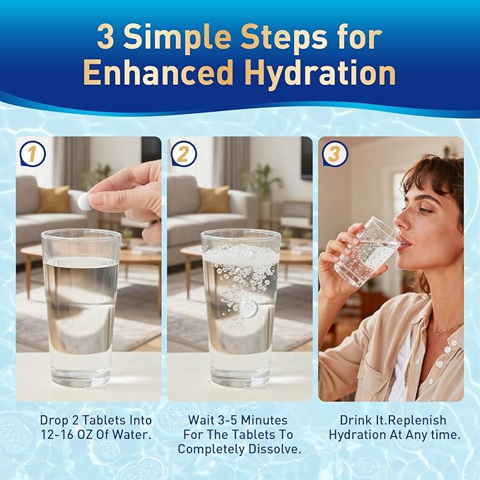 Hydrogen Water Tablets & Hydrogen Tablets, H2 Molecular Hydrogen for Drinking Water with Magnesium, 12 PPM Supplements for Mental Clarity, Cognitive Function and Energy, 120 Counts